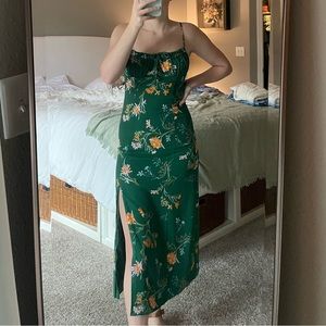Urban outfitters green floral dress